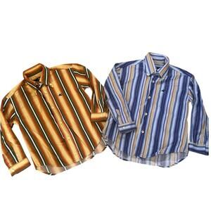 ETRO Milano Bundle 2 of Luxury Toddler Long Sleeve Button Down Shirts EUC 2 YRS